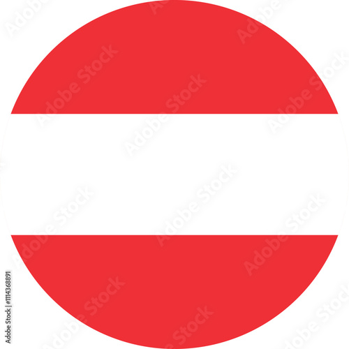 round Austria flag illustrator national of vector