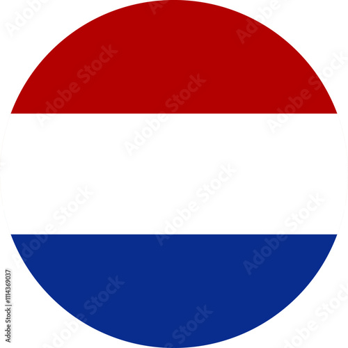 round Nederland flag illustrator national of vector