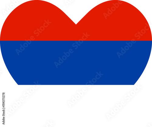 heart shaped icon Republika Srpska flag illustrator national of vector