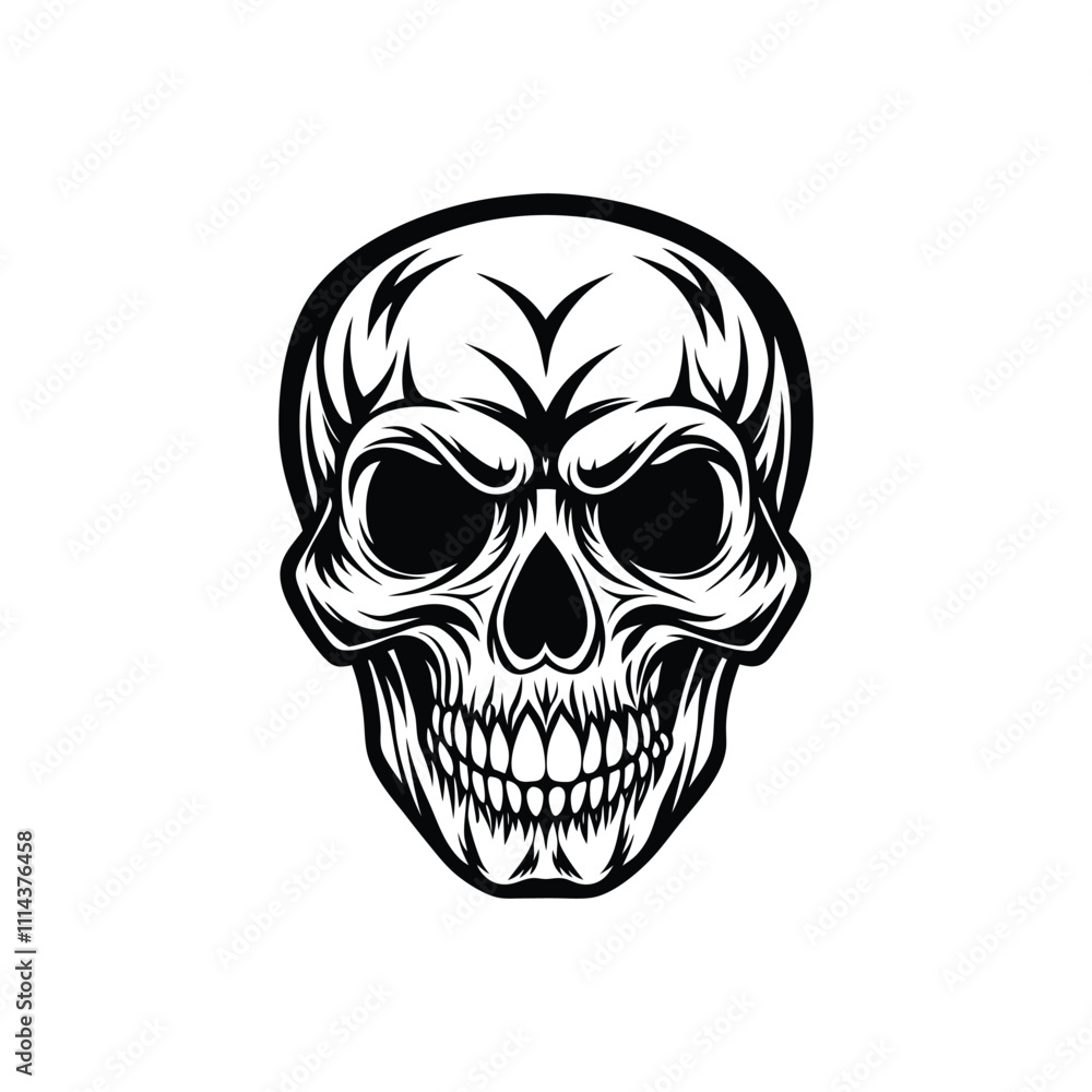 Fototapeta premium human skull silhouette icon vector illustration