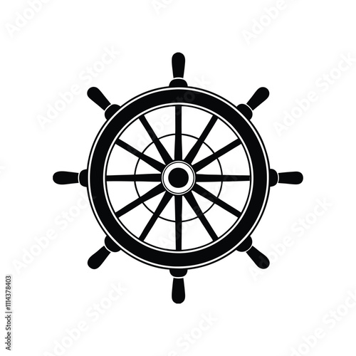ship steering wheel illustration
