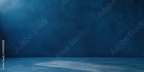 A deep, plain blue background that evokes professionalism and simplicity.