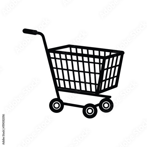 shopping cart icon isolated on white background