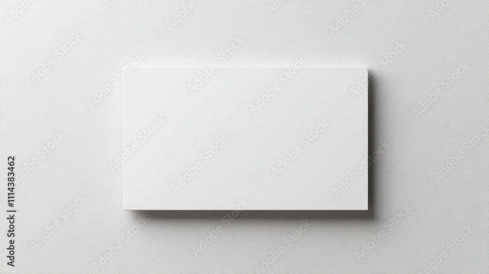 Fototapeta premium A minimalist blank card on a neutral background, emphasizing simplicity and potential for creativity.