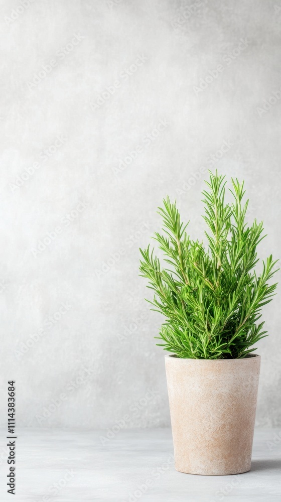 A simple green plant in a beige pot sits against a soft, neutral background, conveying a fresh and calming aesthetic. A simple green plant in a beige pot sits against a soft, neutral background, conveying a fresh and calming aesthetic.