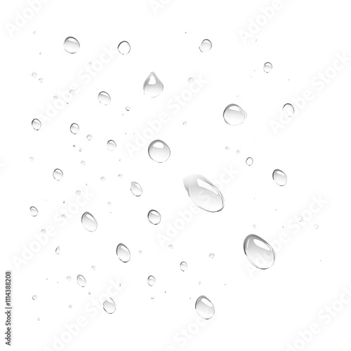 Wallpaper Mural Water Droplets on Transparent Background Torontodigital.ca
