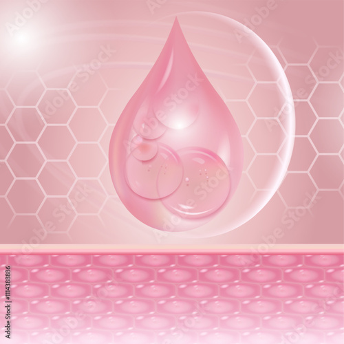 Serum to freshen the face and make it moist and long-lasting