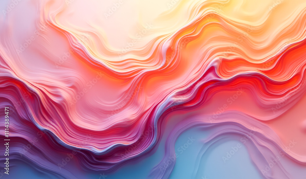 background multicolored shiny waves top view background multicolored shiny waves top view