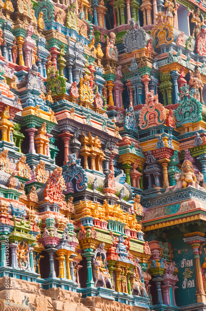 Details of Meenakshi Temple, One of the biggest and oldest temple in Madurai, India. Details of Meenakshi Temple, One of the biggest and oldest temple in Madurai, India.