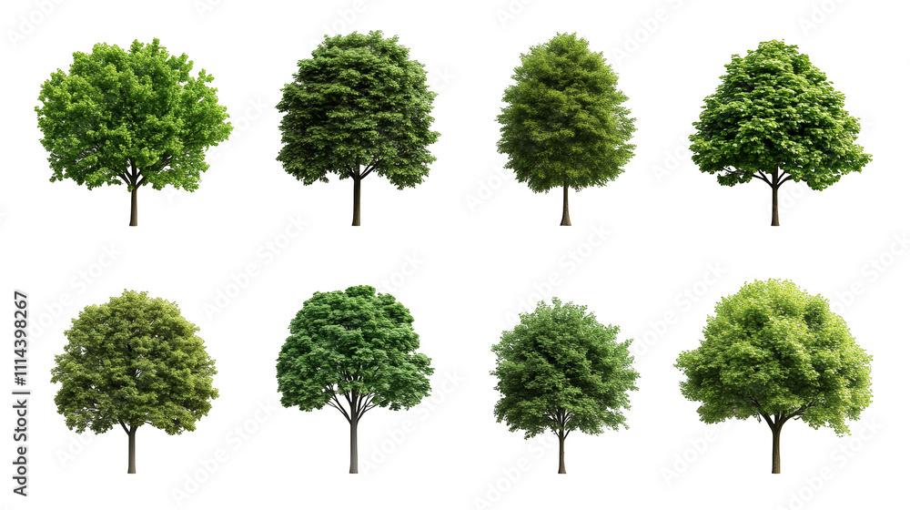 Fototapeta premium Colorful tree with diverse shapes, exploring nature's vibrant hues and intricate patterns in a scenic landscape