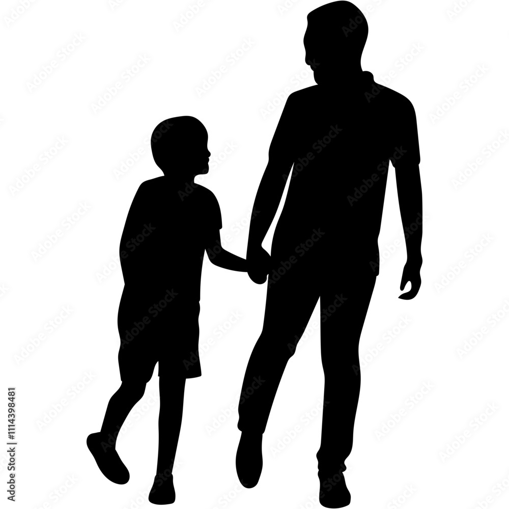Father and Son Silhouette. Father and Son Silhouette.
