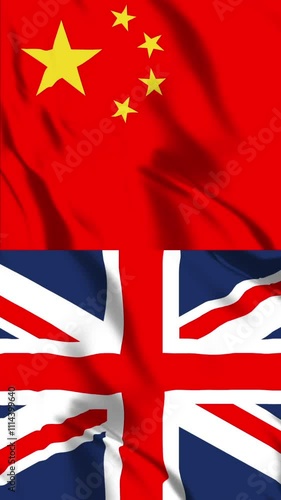 中国とイギリスの国旗