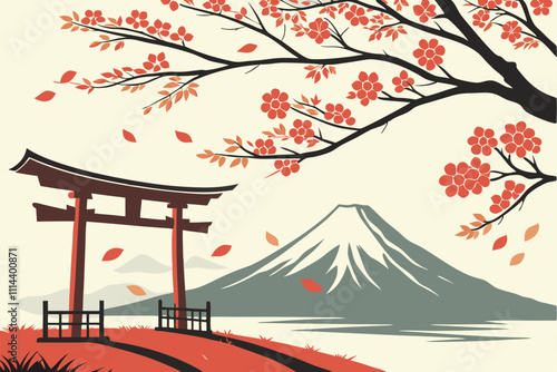 japanese garden with cherry blossoms