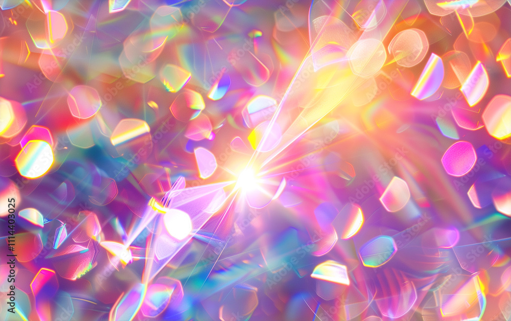 Naklejka premium Colorful holographic crystal texture background