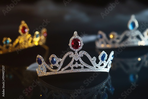 A pair of decorative tias sitting on a table, perfect for still life or interior photography photo