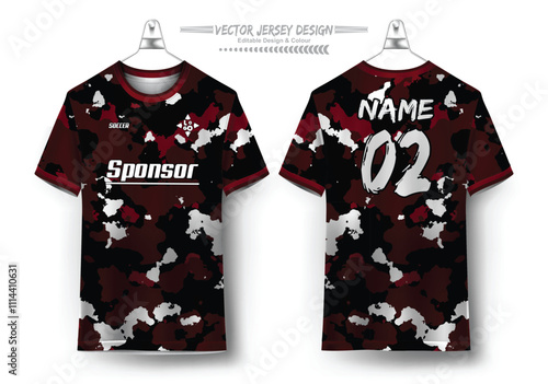 Soccer jersey design for sublimation Tamplate