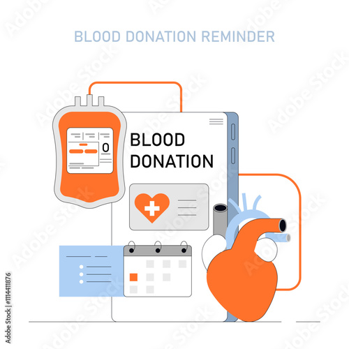 Blood Donor Day. Flat Vector Illustration