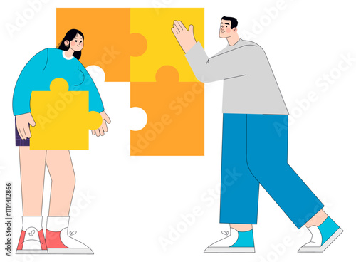 Young Business Woman. Flat Vector Illustration