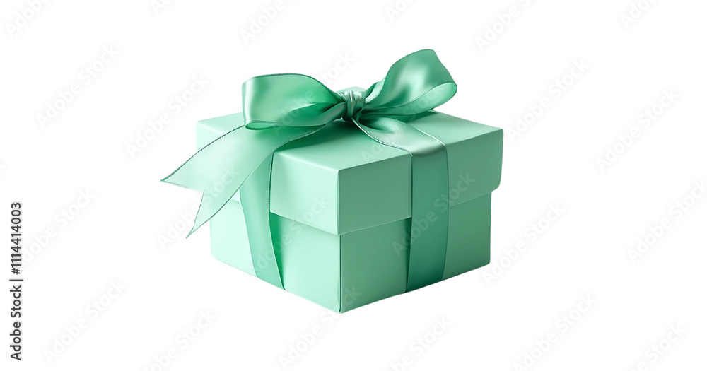 Fototapeta premium green gift box with bow