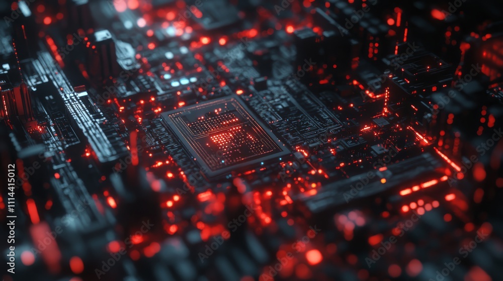 A close-up of the creation of electronic equipment chips at the factory A close-up of the creation of electronic equipment chips at the factory