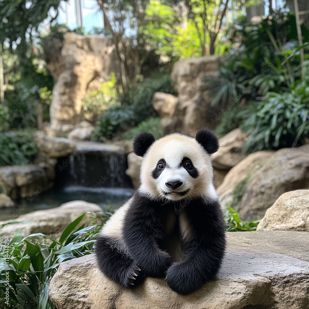 Fototapeta premium giant panda in the zoo