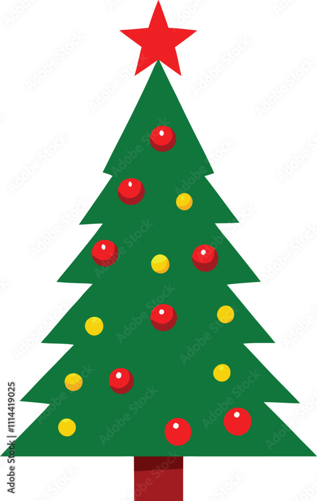 Obraz premium christmas tree illustration