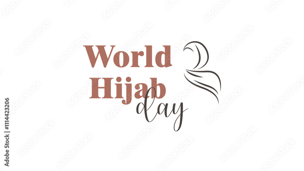 World Hijab Day Celebration,banner poster,greeting card,for social media posts. Islamic religious clothing. Web banner in flat style on white background.February 1. World Hijab Day Celebration,banner poster,greeting card,for social media posts. Islamic religious clothing. Web banner in flat style on white background.February 1.