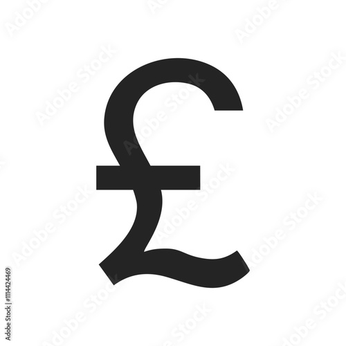 pound symbol icons,  Black and White pound Icon vector silhouette white background.