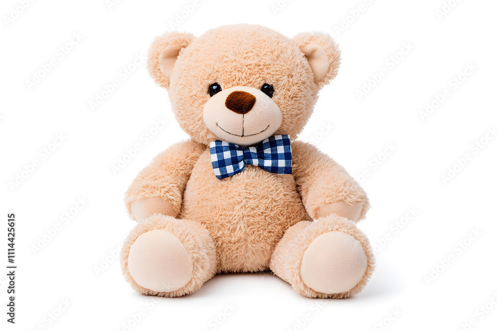 Fototapeta premium Teddy bear toy, isolated on white background