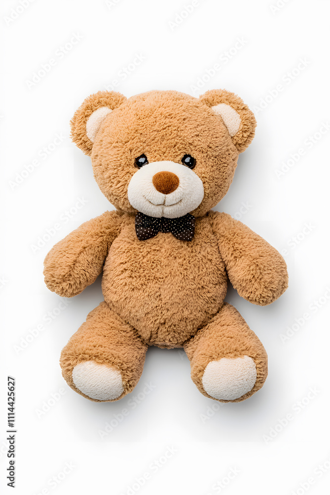 Fototapeta premium Teddy bear toy, isolated on white background