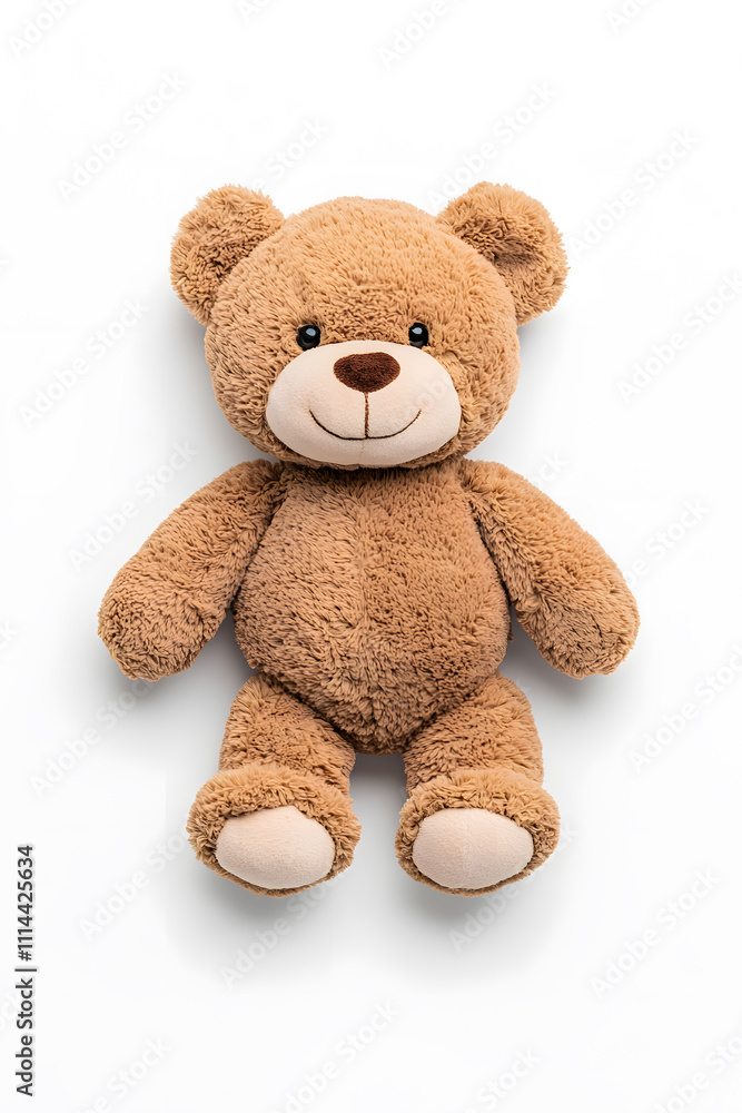 Fototapeta premium Teddy bear toy, isolated on white background