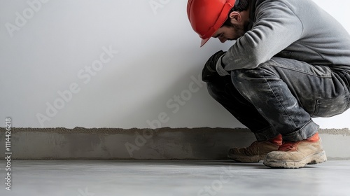 Inspector Examines Foundation and Walls in Property