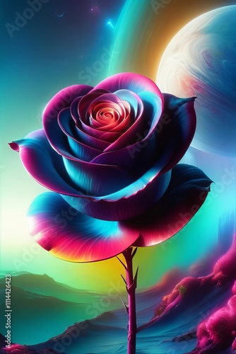 rose in the sky