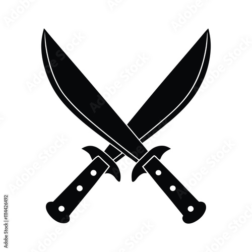 Abstract Knife Vector Illustration - Modern Culinary Tool Design for Kitchen and Food Prep Art photo