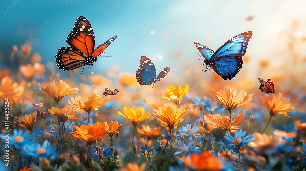 butterfly on a meadow butterfly on a meadow