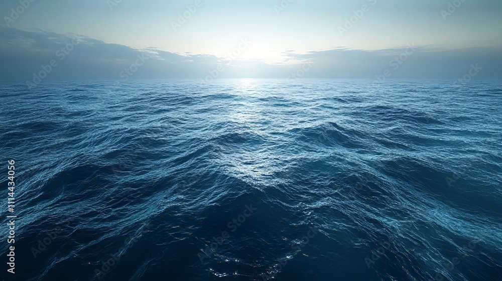 Fototapeta premium Vast Ocean Under Calm Blue Sky