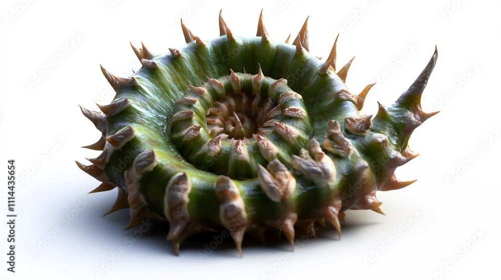 Abstract Spiral Spiky Plant: A 3D Render of a Unique Botanical Form Abstract Spiral Spiky Plant: A 3D Render of a Unique Botanical Form