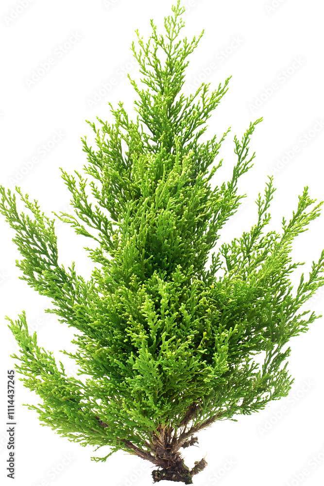 Cupressus green tree, isolated on white background Cupressus green tree, isolated on white background