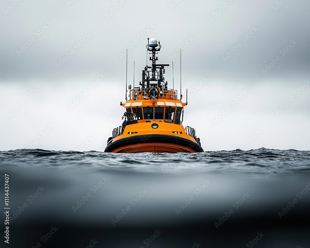 Selfdriving research vessel mapping the ocean floor autonomously, showcasing innovation in marine exploration Selfdriving research vessel mapping the ocean floor autonomously, showcasing innovation in marine exploration