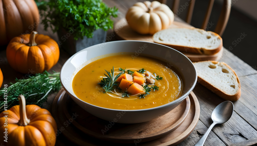 Creamy Pumpkin Soup with a Rustic Charm
Creamy Pumpkin Soup with a Rustic Charm