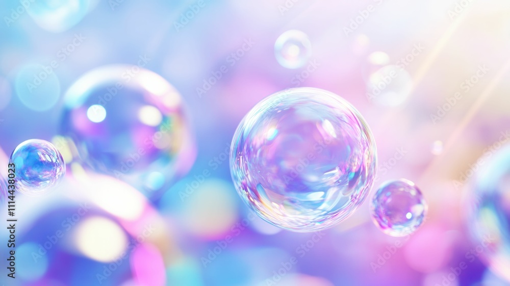Digital artwork with pastel-hued abstract spheres and geometric forms on a soft gradient Digital artwork with pastel-hued abstract spheres and geometric forms on a soft gradient