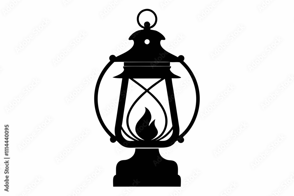 Lantern vector silhouette black design white background Lantern vector silhouette black design white background