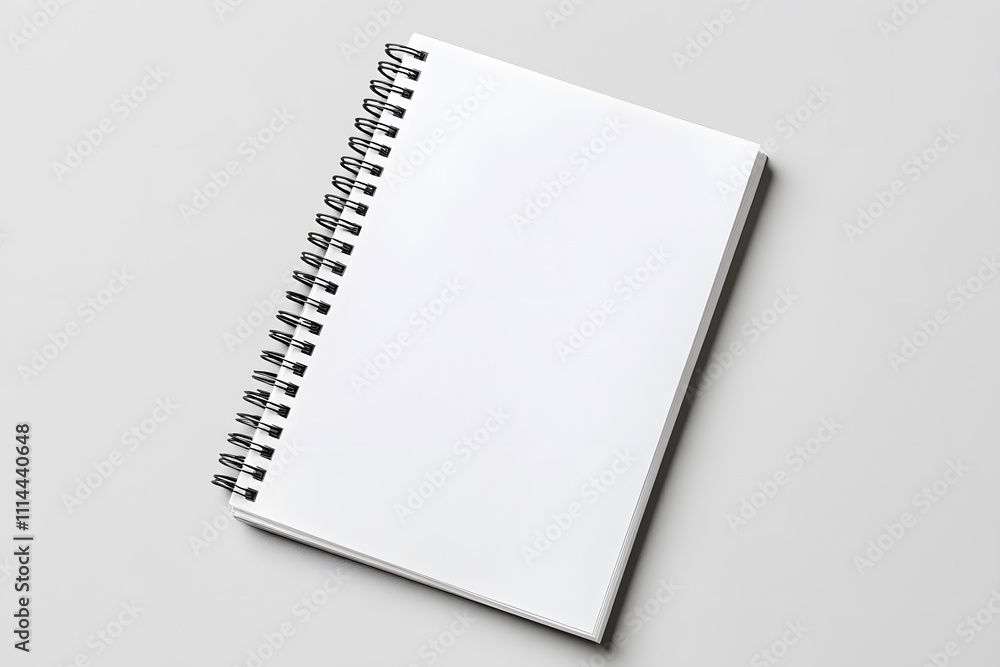 Magazine or book mockup top view. Blank page or notepad on solid background. Magazine or book mockup top view. Blank page or notepad on solid background.