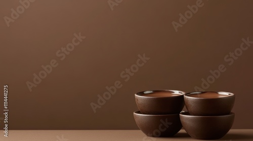 France Chocolate Pots De Crme With Copy Space photo