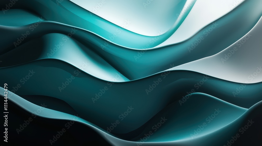 Fototapeta premium Futuristic Abstract Background with Smooth Gradients and Flowing Shapes for Creative Projects