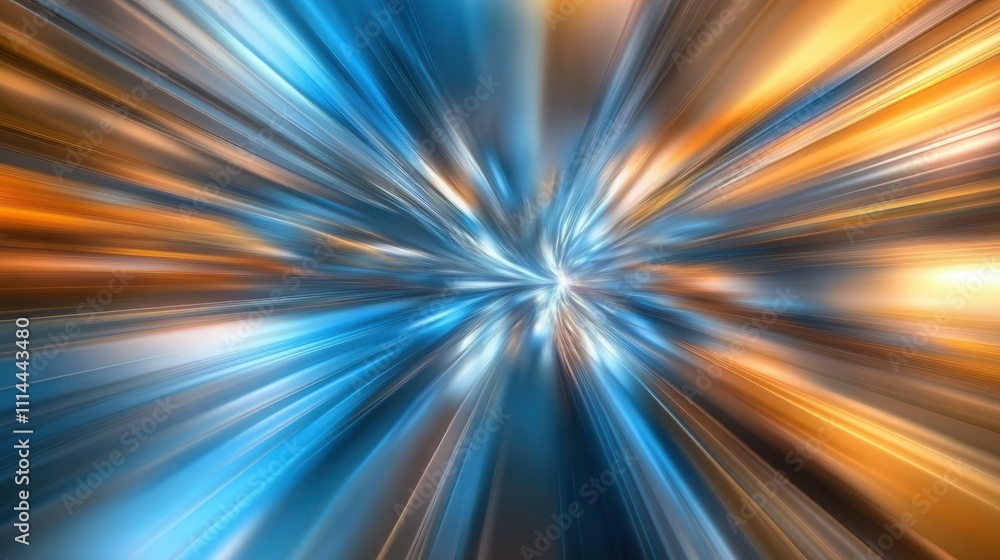 Abstract vortex of blue and orange light streaks. Abstract vortex of blue and orange light streaks.