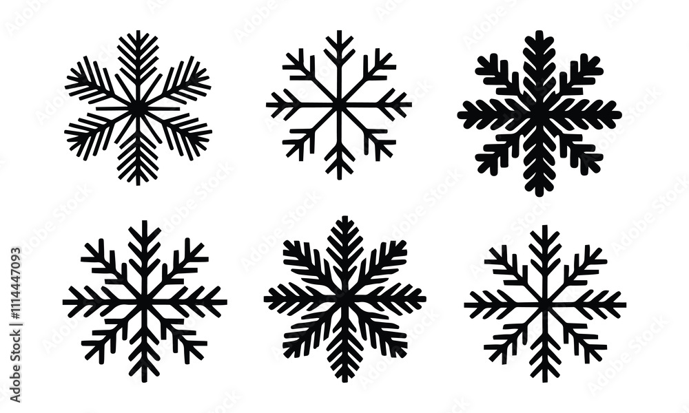 Vector snowflake Collection. Vector illustration set Vector snowflake Collection. Vector illustration set