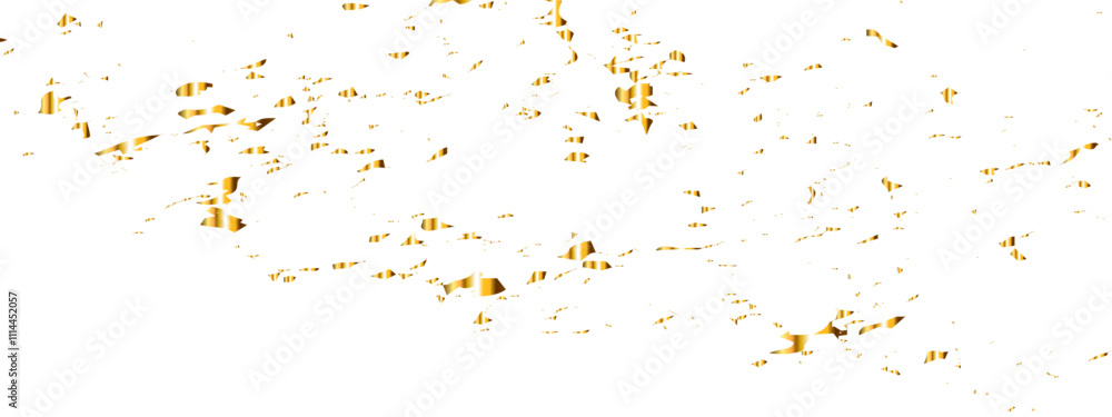 Luxury gold sparkle confetti glitter and zigzag ribbon falling down on transparent background. Vector illustration. Luxury gold sparkle confetti glitter and zigzag ribbon falling down on transparent background. Vector illustration.