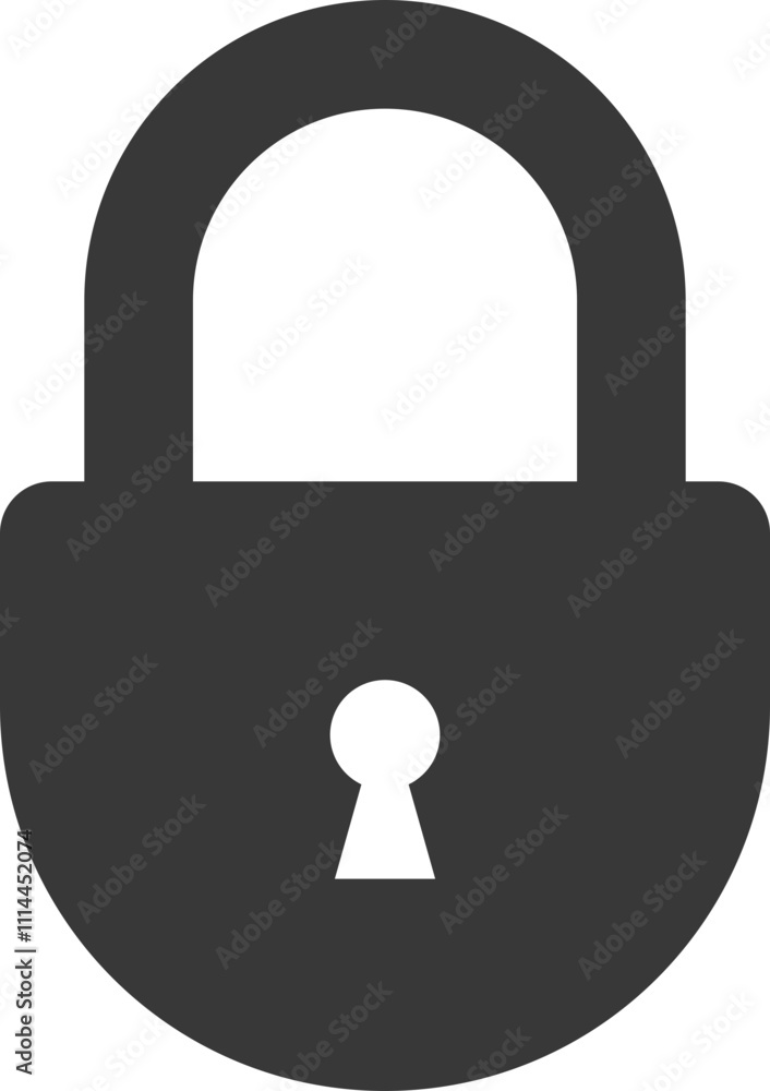close padlock icon. locked lock on transparent background. Security symbol for your web site design, logo, app. safety protection