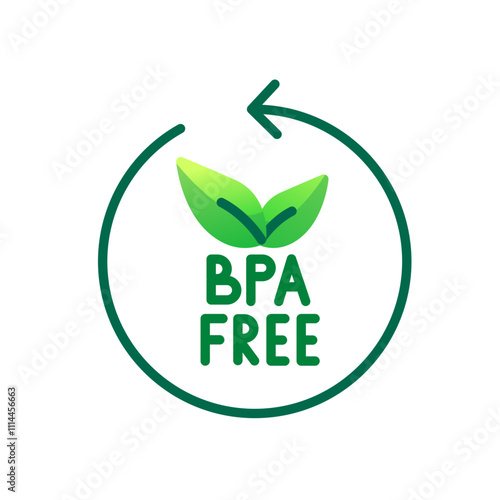  Illustration gradient icon of a bpa free photo